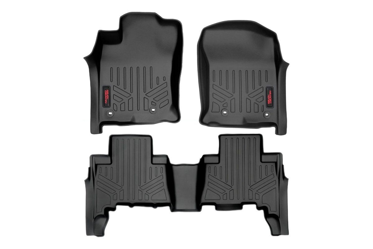 Toyota 4Runner Floor Mats - Front and Rear - Rough Country - Heavy Duty Floor Mats - '13-'23